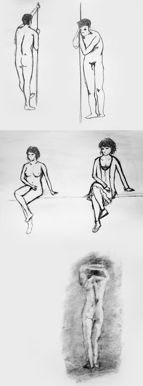 dessins de nus