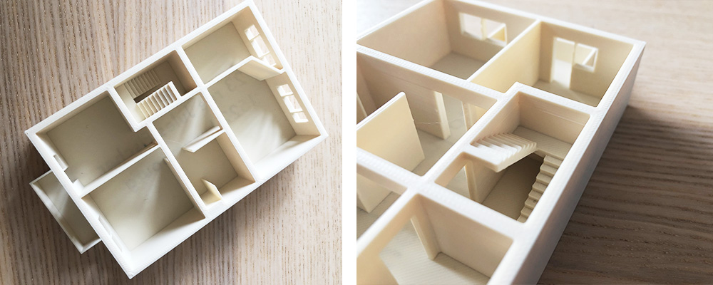 plan d'un appartement (sans meubles) imprimé en 3D
